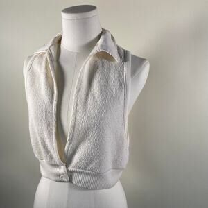 Vintage white cropped vest top